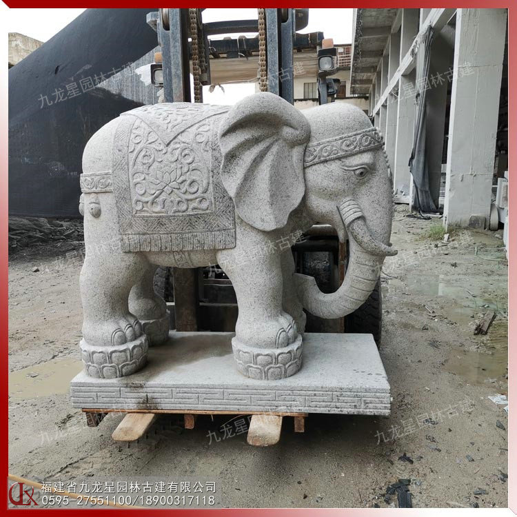 石雕大象一對(duì)