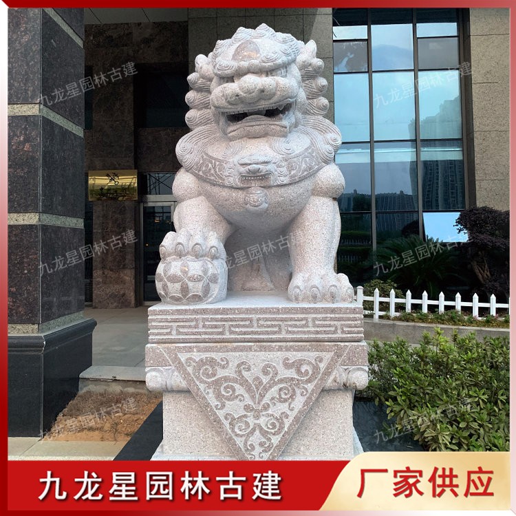 門(mén)口石雕獅子圖片