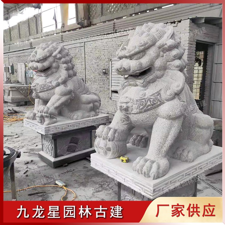 門(mén)口石雕獅子圖片
